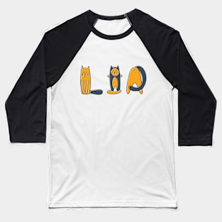 Lia | Girl Name | Cat Lover | Cat Illustration Baseball T-Shirt